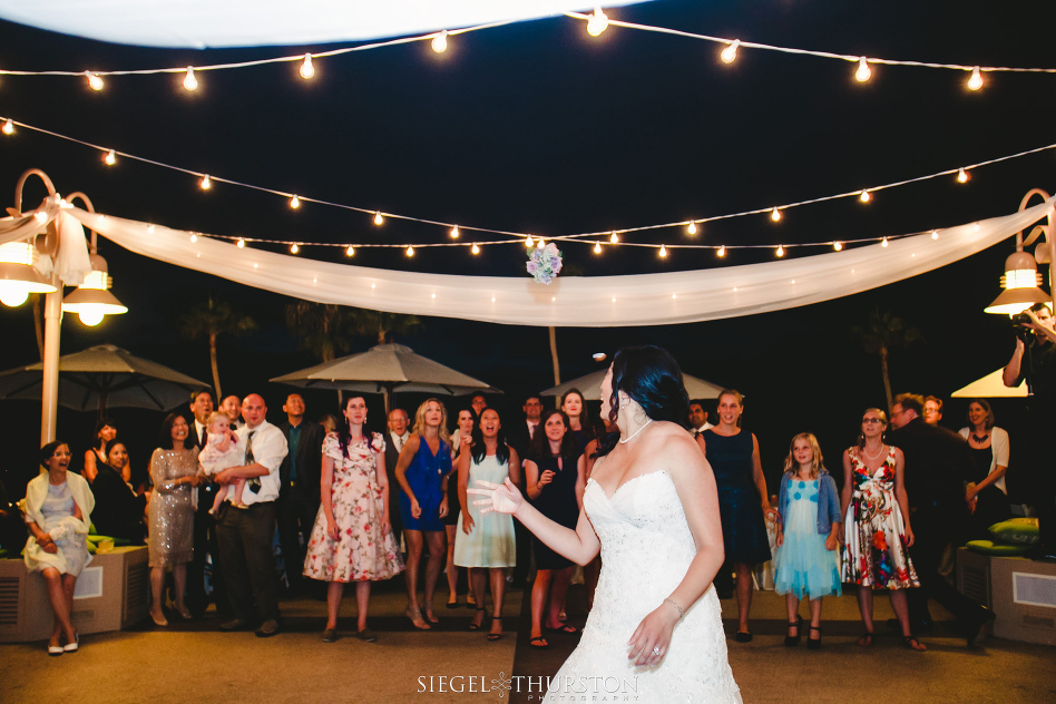 fun roof top wedding reception at la jolla cove suites in san diego