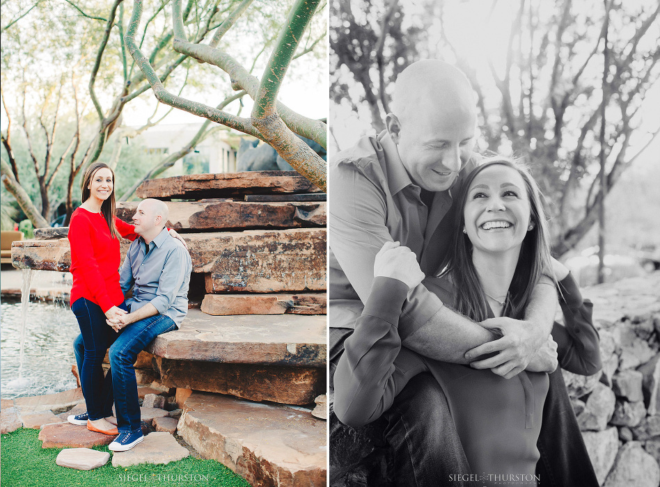 run and romantic engagement session by Scottsdale photographers