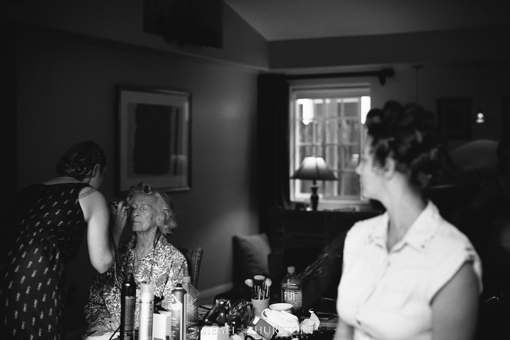 photo journalistic moment of brides grandmother before the wedding