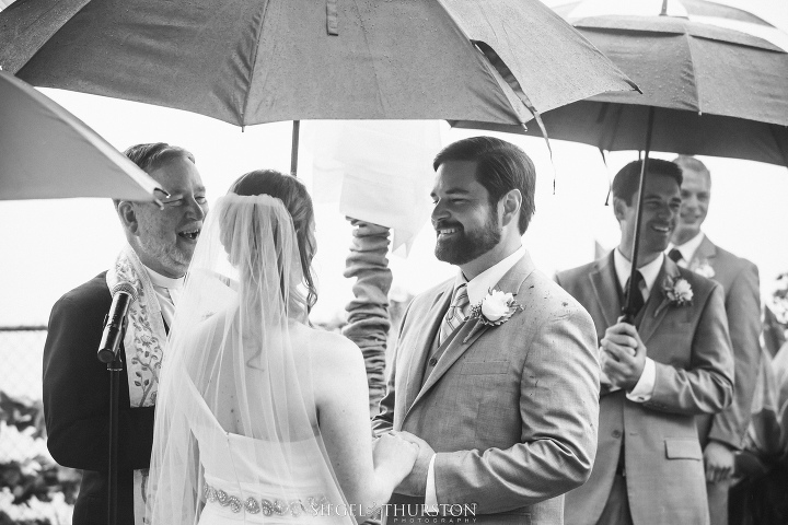 romantic rainy san diego wedding with umbrellas