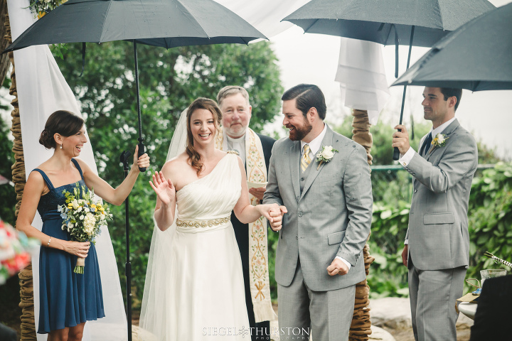 romantic rainy san diego wedding with umbrellas