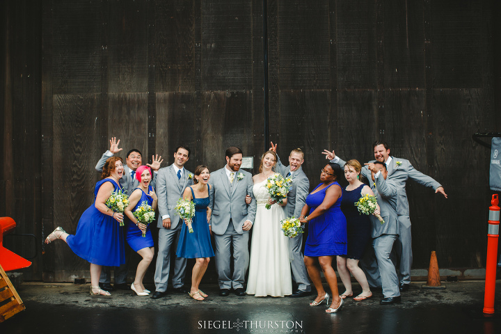 fun wedding party photos at the martin johnson house in san diego