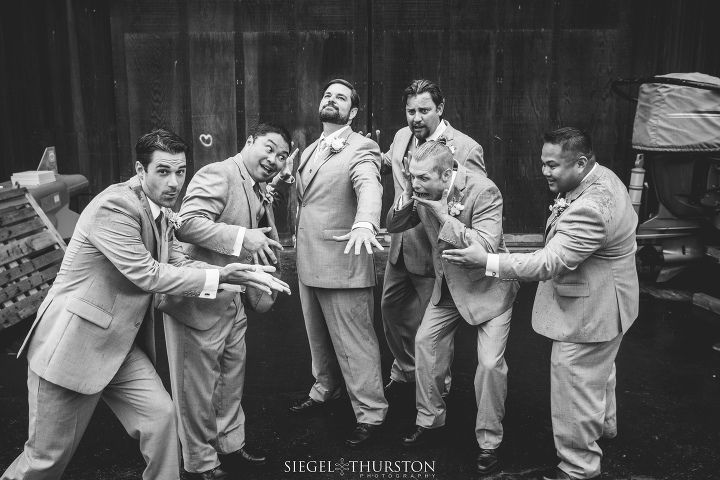 funny groomsmen photos la jolla wedding