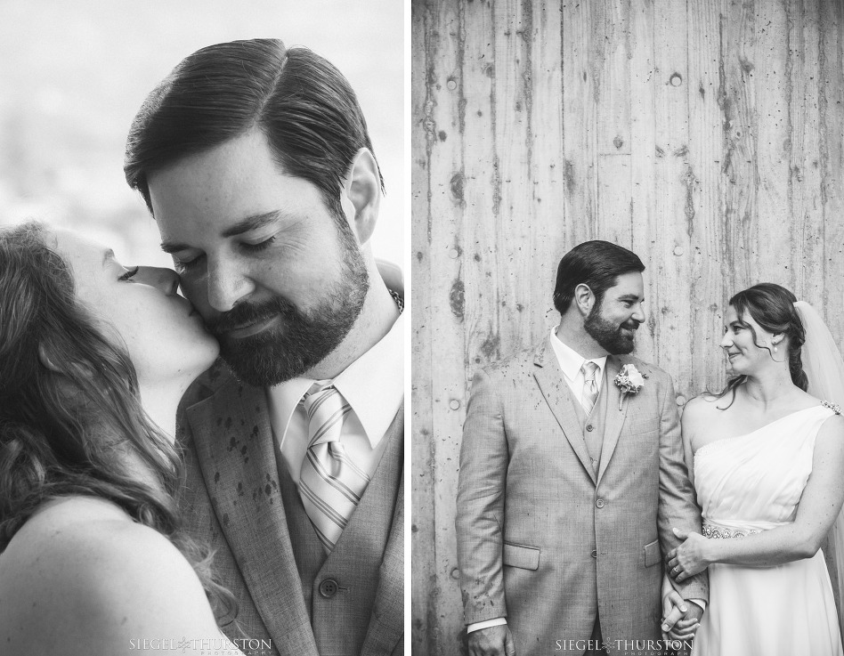 romantic black and white wedding portraits of the bride and groom scripps la jolla wedding