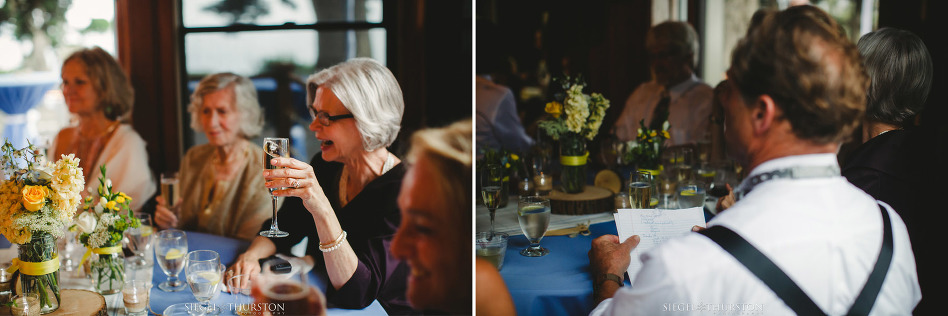 documentary style photography of reception inside the Martin Johnson house san diego