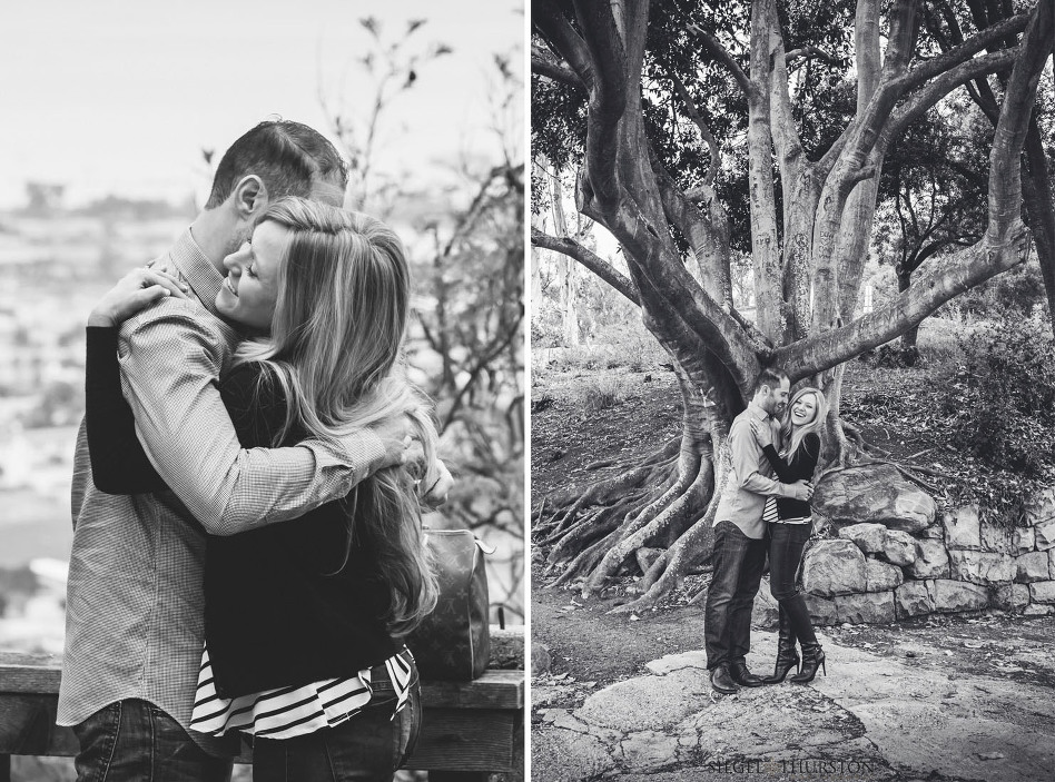 Romantic Engagement photos at Franceschi Park in Santa Barbara