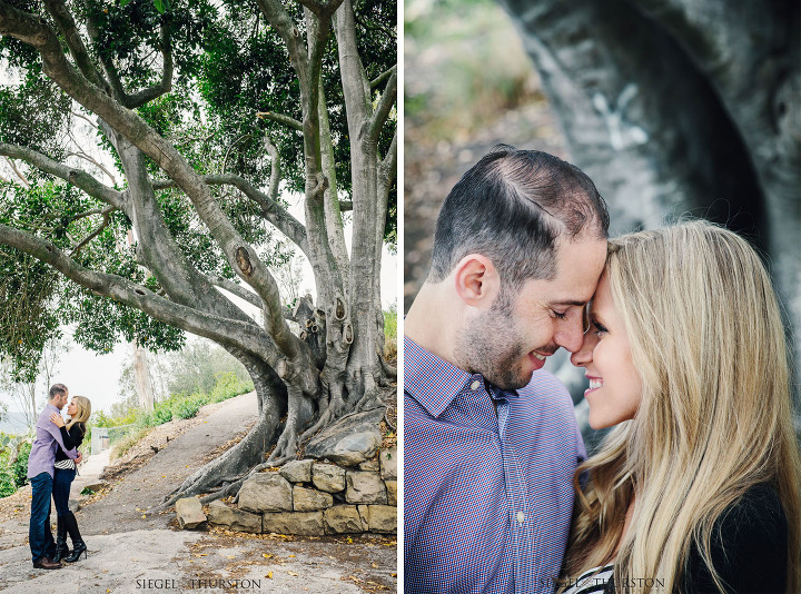 Romantic Engagement photos at Franceschi Park in Santa Barbara