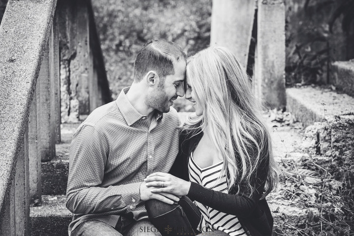 Romantic Engagement photos at Franceschi Park in Santa Barbara