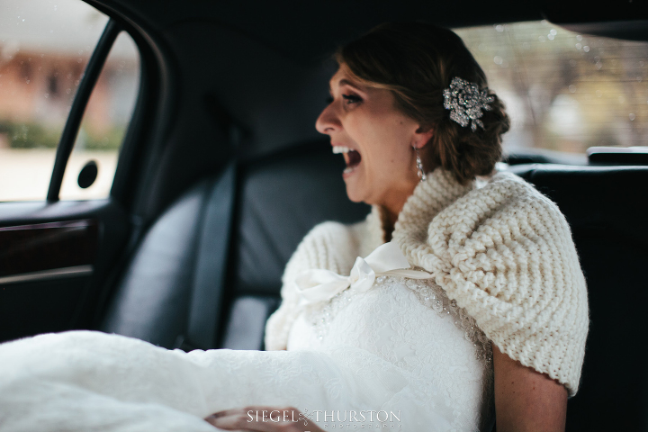 fun portraits of bride getting ready Texas wedding