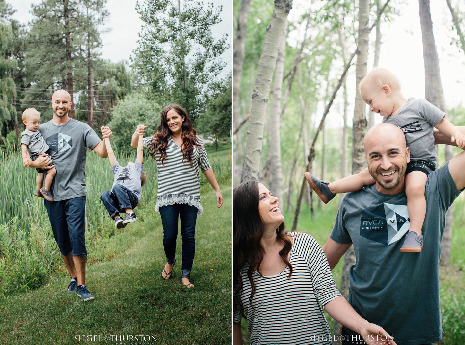 cute family portraits up in the white mountains of arizona