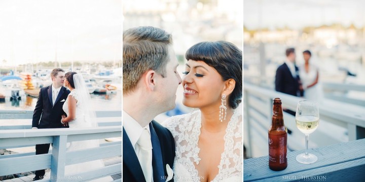 Multicultural wedding Indina American Wedding portraits down on the Marian at The Dana on Mission Bay