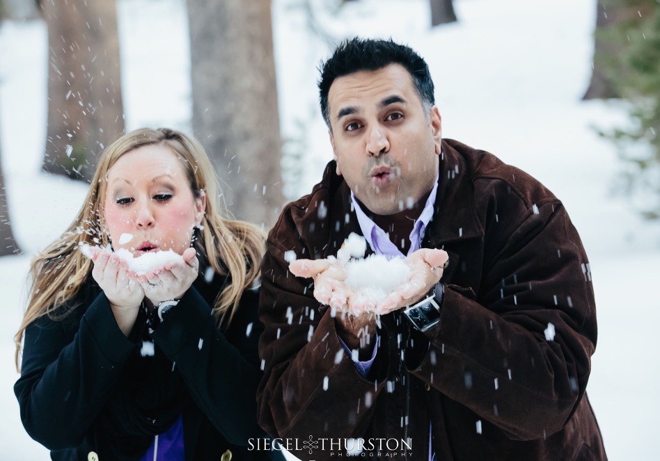 winter engagement photos