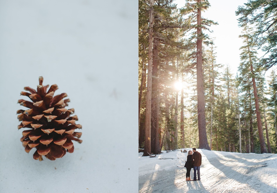 snow engagement shoot mammoth