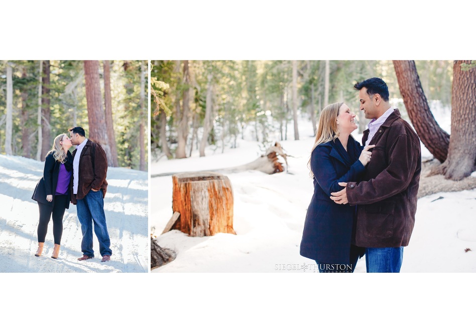 winter woods engagement 