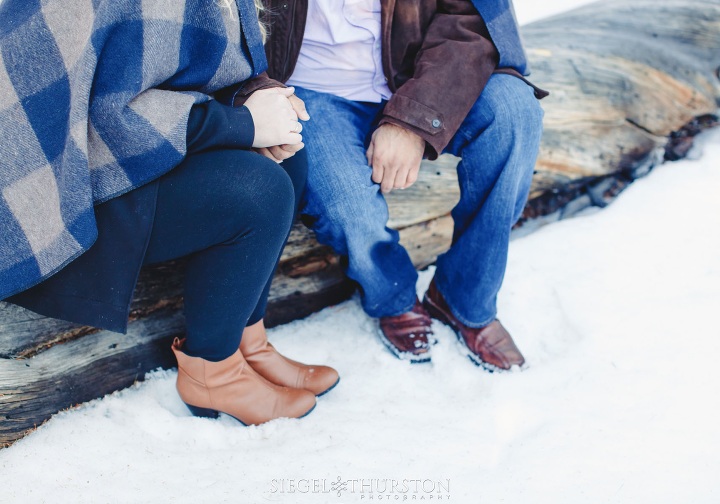 snow engagement shoot mammoth