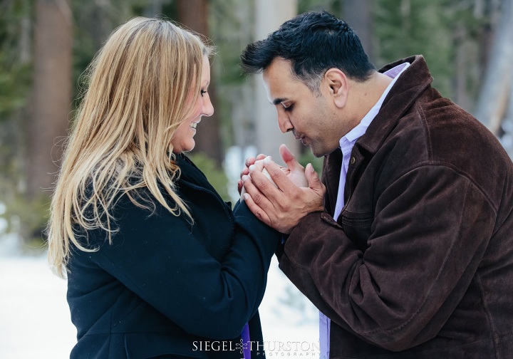 winter woods engagement