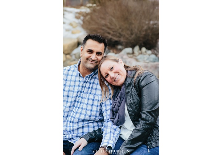 winter mammoth engagement shoot