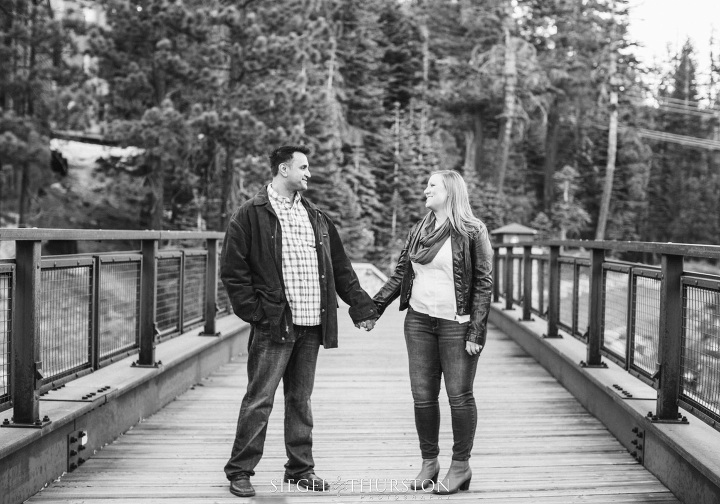 winter mammoth engagement shoot