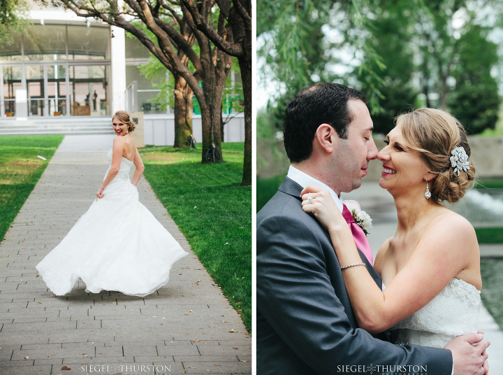 nasher sculpture center wedding portraits dallas texas