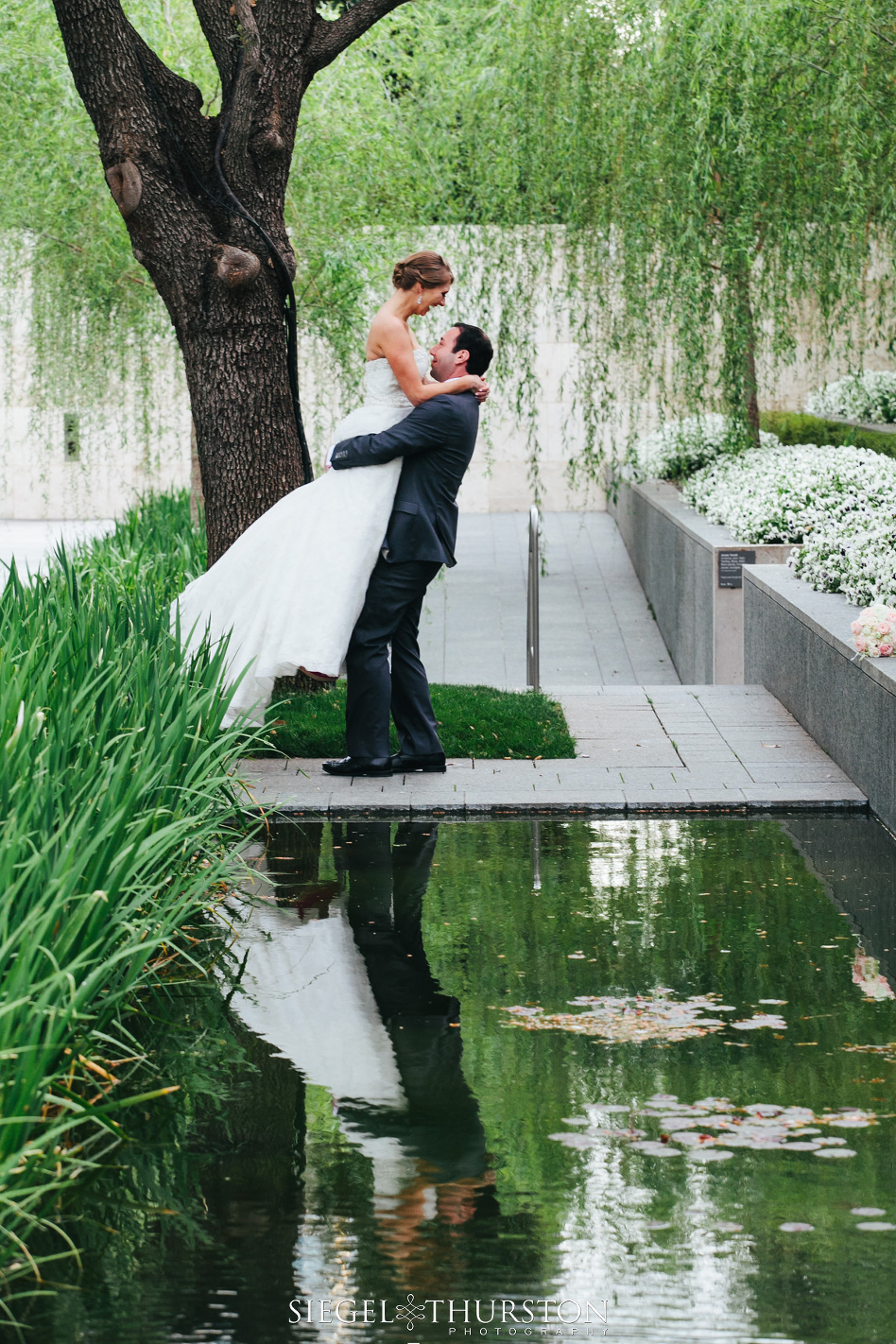 wedding at the nasher sculpture gardens