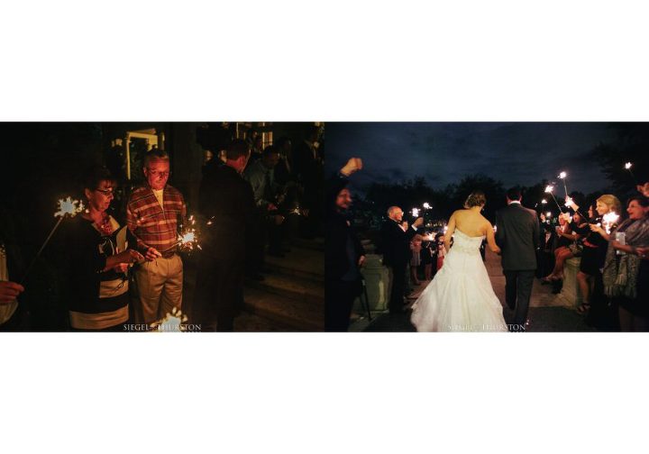 sparkler send off at the aldredge house wedding venue in dallas texas