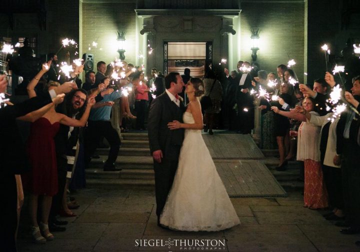 sparkler send off at the aldredge house wedding venue in dallas texas