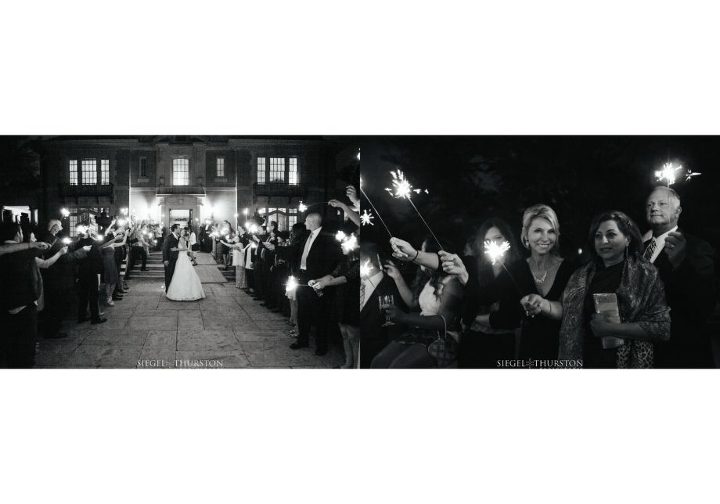 sparkler send off at the aldredge house wedding venue in dallas texas