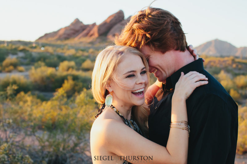 fun engagement shoot at papago park