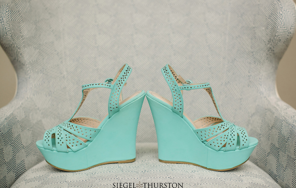 teal wedding wedges