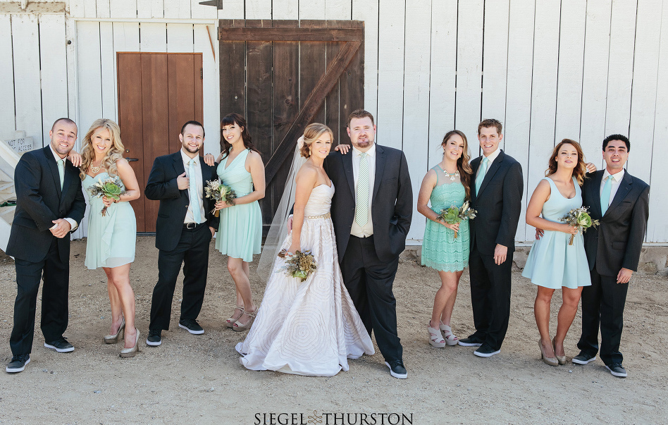 fun wedding party photos at leo carrillo ranch southern california