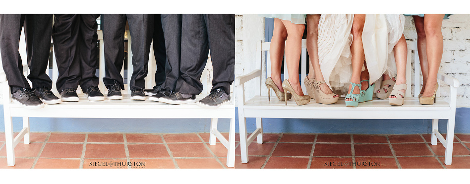 fun wedding party shoe photo