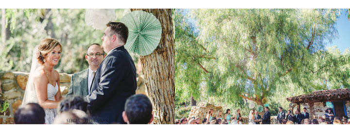 san diego outdoor wedding ceremony under an old tree