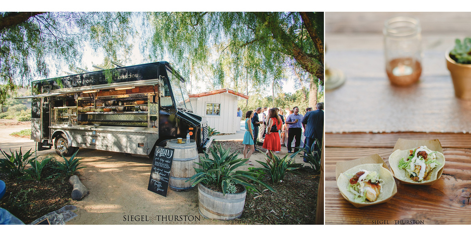 taco cart and tacos served at leo carrillo wedding reception